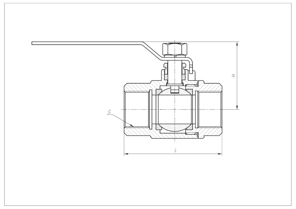Шаровый кран чертеж